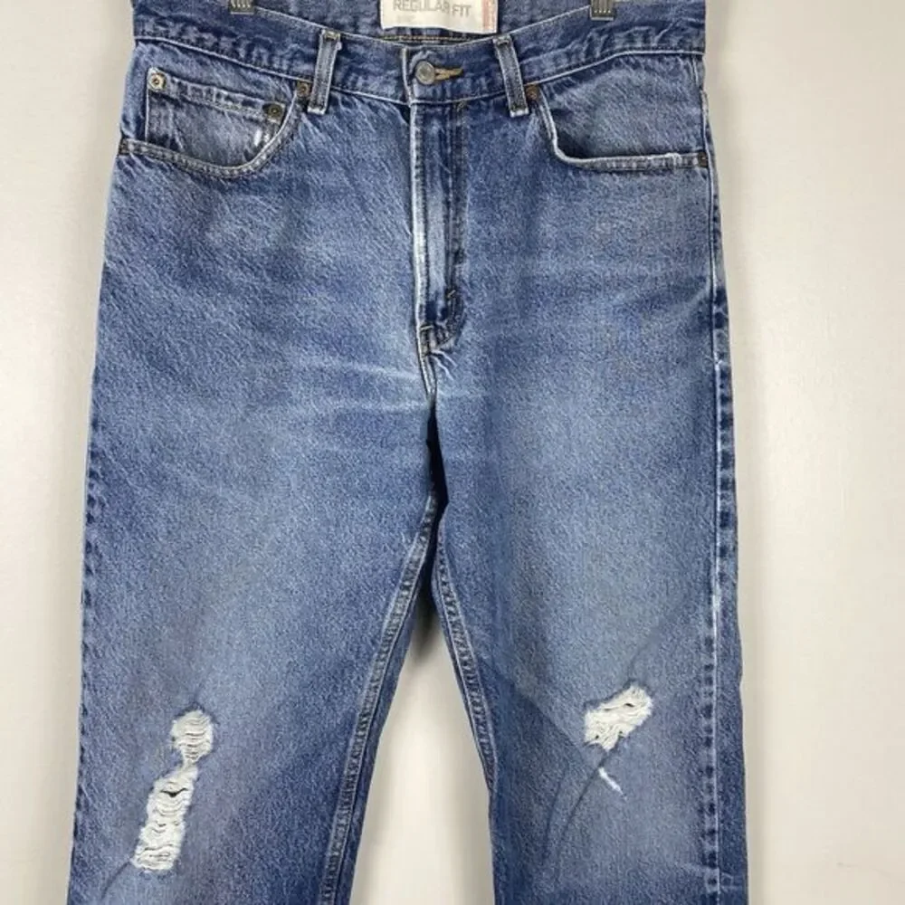 Levi's 505 Men's Jeans 33x32 Medium Wash Blue Jeans Straight Leg Work School